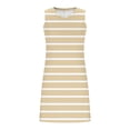 thumbnail image 6 of Maxi Dress Summer Long Sleeve Dress For Women Women's Summer Fashion Printing Sleeveless V-Neck Dress Beige XL, 6 of 7