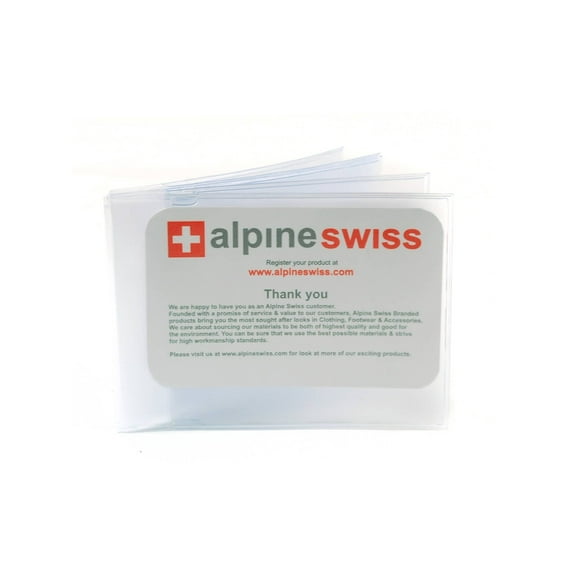 Alpine Swiss Set of 2 Wallet Inserts 6 Pages Credit Card Holder Picture Windows