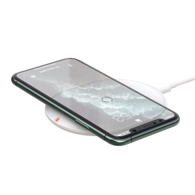 Cobble Chargeur Sans Fil à Charge Rapide 15W Certification Qi EPP Haute Vitesse pour Appareils iOS et Android - Baseus - Noir/blanc