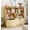 Natural Wood, variant on EastVita Toy Storage Organizer with Movable Drawers Bookshelf with Hidden Wheels and 5 Open Cubbies Multifunctional Storage Cabinet Chest for Playroom
