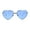 Silver Blue, variant on Womens Pop Color Lens Hippie Heart Shape Metal Rim Sunglasses Silver Blue