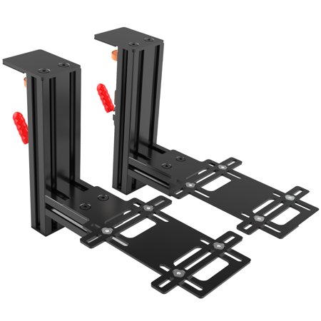 MEZA-Set of 2 Heavy Duty Hotas Desk Mounts Compatible with Logitech G X52/X52 Pro/X56/X56 Rhino/Thrustmaster T.16000M FCS/TCA Officer Pack Airbus With All Installation Bolts & Install Manual