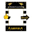 thumbnail image 1 of 1 Pc 2021 Graduation Fête Cadre Photo Selfie Cadre Fun Photo Prop (Couleur Assortie), 1 of 8