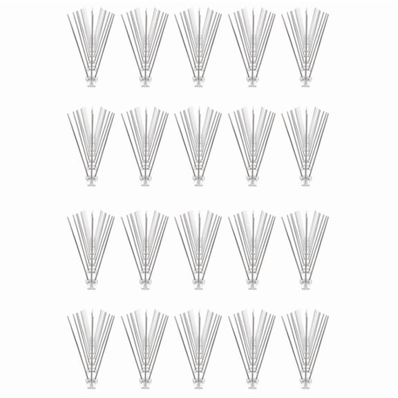 Bird Spikes for Pigeons Small Birds: Anti-Bird Nest Fence Spike for Deterring Birds, Crows, Smooth 20Pcs