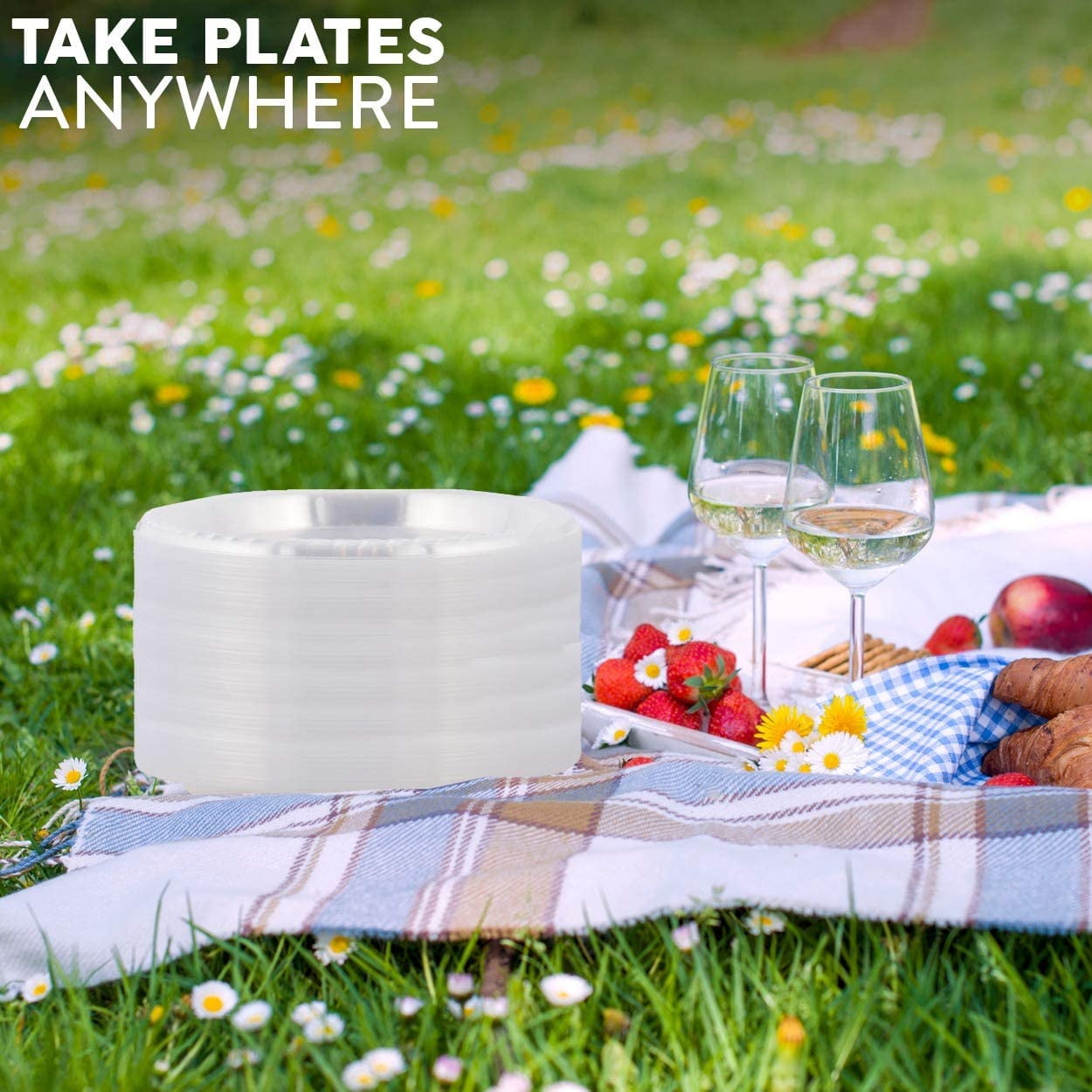 9 Inch Disposable Clear Plastic Plates In Bulk By CPDD for Party and Dinner And For Any Occasion Microwaveable BBQ Travel and Events 9 Inch 120 pack Walmart