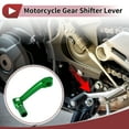 thumbnail image 2 of Unique Bargains Folding Motorcycle Gear Shifter Lever for Honda CRF150F 2003-2017 Aluminum Alloy Pedal Shift Lever Arm Green Lever Green Head with Silver Tone Ring, 2 of 6
