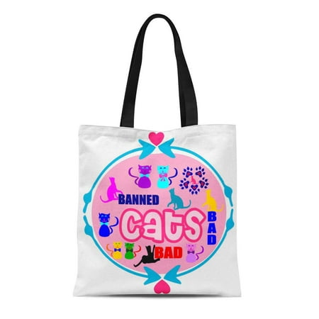 Naughty Kitty - ASHLEIGH Canvas Tote Bag Pussy ???? Cute Naughty Cat Family Fabulous Tote Kitty Reusable Handbag Shoulder Grocery Shopping Bags