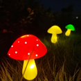 thumbnail image 3 of luces de poste con energía Solar, lámpara de seta, paisaje impermeable, cadena de plástico decorativa para jardín, , cama de flores, 3 cabezas Macarena Luces de camino, 3 of 7