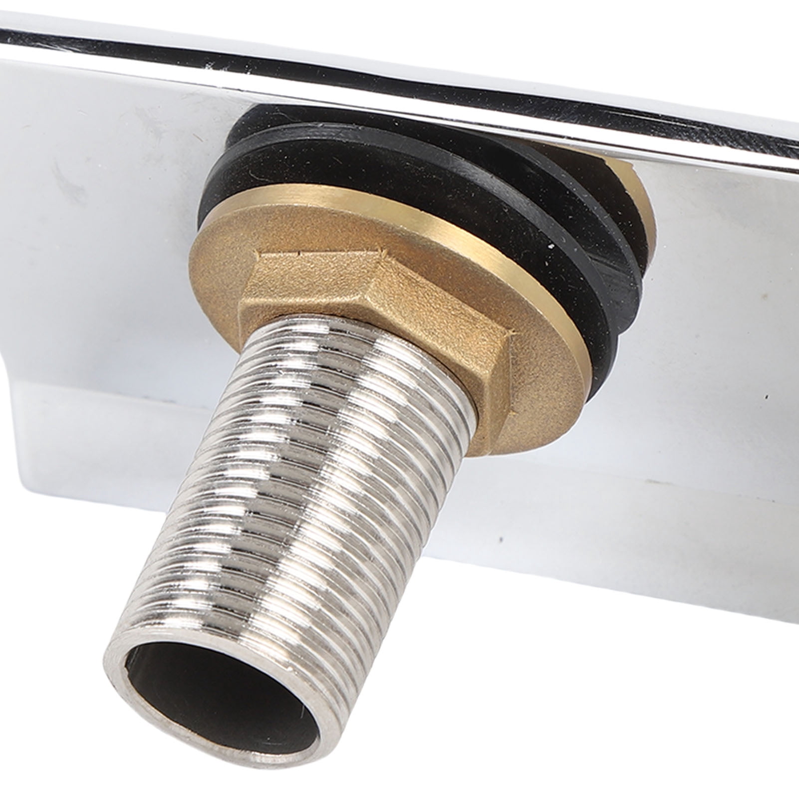 Suodoka Stainless Steel Waterfall Tub Spout G1/2 External Thread Wall Mounted Pool Bathtub Faucet Outlet Nozzle For SPA Swimming Pool Bathroom Upgrades, Silver Finish, 3.9 x 2.4 in / 10 x 6 cm