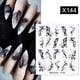 thumbnail image 2 of Calcomanías de agua con patrón de mármol floreciente de tinta negra Harunouta, pegatinas de línea negra, deslizador de cara de hojas de flores para decoración artística de uñas de verano Tan Jianjun unisex, 2 of 2