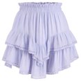thumbnail image 2 of Flowy Skater Skirt with Ruffle Casual Tennis Skirt Solid Color Lace Comfort Stretch Waistband for Daily Wear Neon Skirt XS, 2 of 3