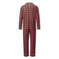 thumbnail image 3 of Christmas Family Matching Pajamas Set Plaid Long Sleeve Tops and Pants 2PCS Sleepwear Set, 3 of 8