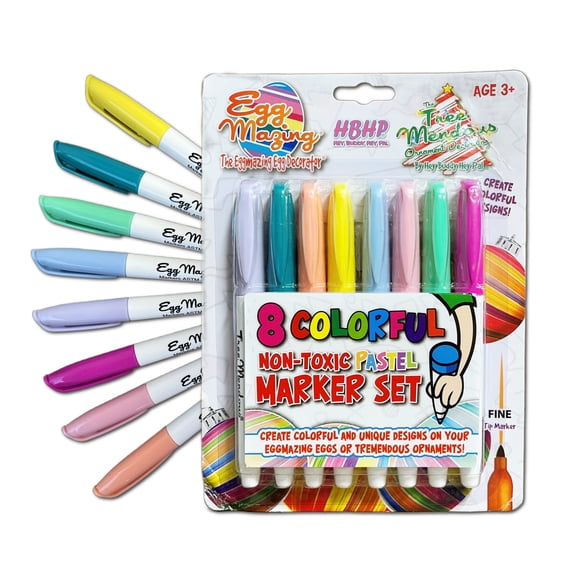 8 Pack Eggmazing Markers Pastel for Crafting and Decorating