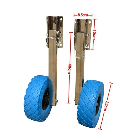 Stainless Steel Boat Transom Launching Wheel Dolly for Inflatable (Best Wood For Aluminum Boat Transom)