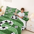 thumbnail image 3 of Erosebridal Boys Personalized Gifts Queen Sheet Sets,Football Pattern Alphabet C Bed Set For Kids 4 Pieces, 3 of 6