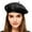 czb# Black621, variant on CUZIBR Scarf Hat Set Stylish Leather Beret Caps Soft Painter Streetwear Hat Autumn Winter Fashion Elegant Berets,Black,One Size