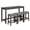 Dark Gray, variant on Jopath Counter Height Table Set of 4, Dining Bar Table and Stool Set with Power Outlet,Country Bar Table Set with 3 Padded Stools,Wood Top Pub Table for Living Room, Dining Room, Game Room,Light Oak