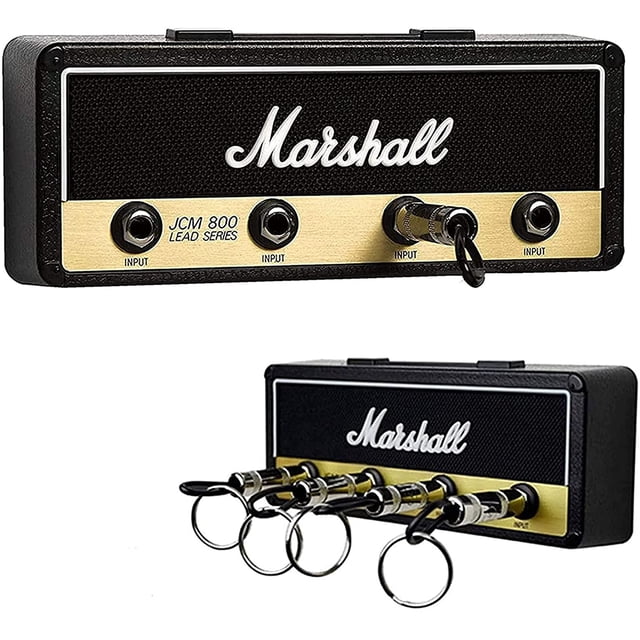 Wall Key Holder Jack Rack 2.0 JCM800 Guitar Key Hanger Hook Key Holder Home Fixing with 4 Key Rings Keyholder Holder Set Black