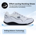 thumbnail image 4 of AOV Men's Shoes Walking Arch Support Orthotic Sneakers Plantar Fasciitis Wide Tennis Shoes for Heel and Foot Pain Relief White 11, 4 of 8
