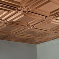 thumbnail image 2 of FASÄDE Coffer Decorative Vinyl 2ft x 2ft Lay in Ceiling Panel in Polished Copper(5 Pack), 2 of 5