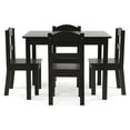 thumbnail image 3 of Humble Crew 5-Piece Kids Wood Activity Table and Chair Set, Espresso Finish, 3 of 6