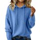 thumbnail image 2 of Suéteres de mezcla de Cachemira for mujer, sudaderas con capucha de lana suave con cuello redondo, jersey de punto acogedor con cordón for Otoño e Invierno 2026, 2 of 3