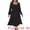 Black, variant on DARING DIVA Plus Size Knit Long Sleeve A Line Midi Pockets Dress 1X Army Green