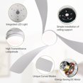 thumbnail image 4 of Sofucor 52" Modern Ceiling Fans with Light and Remote Control, 3 Blades with Reverse Airflow, White, 4 of 11