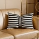 thumbnail image 3 of Fundas de almohada, funda de cojín, fundas de cojín decorativas, funda de almohada a rayas con lazo, 50x33cm, almohada cilíndrica de terciopelo suave, adecuada para sofás, camas y decoración del hogar, 3 of 6