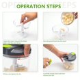 thumbnail image 5 of Manual Food Processors and Chopper with Cover and Handle Manual Onion Chopper Slicer Cutter Vegetable Chopper Suitable for Garlic Carrots Onions Peppers Fruits Mincing. 900ML, 5 of 7