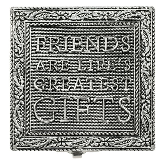 Cottage Garden Friends Life's Greatest Silver Tone Metal Jewelry Keepsake Box