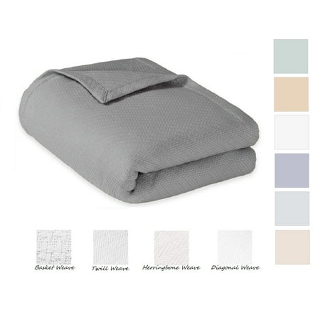 Lowest Price Ever!!! Homvare Full/Queen Super Soft 100% Cotton Twill Weave Blanket/Throw 90