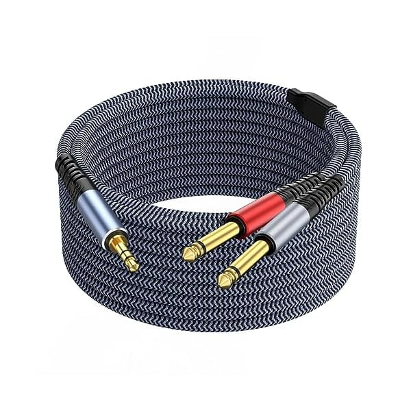 wonima02 1/8 Stereo to Dual 1/4 Mono Cable 30ft, 3.5mm to Dual 1/4 Cable, 1/8 inch TRS Stereo to Dual 1/4 inch Splitter