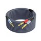 thumbnail image 1 of wonima02 1/8 Stereo to Dual 1/4 Mono Cable 50ft, 3.5mm to Dual 1/4 Cable, 1/8 inch TRS Stereo to Dual 1/4 inch Splitter, 1 of 1