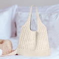 thumbnail image 1 of Bolsa de crochet para mujeres con bolso de playa hueco portátil para viajes de compras de vacaciones, 1 of 8