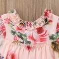 thumbnail image 5 of Toddler Baby Girls Flower Print Ruffles Princess Dress Sundress Clothes Outfit, 5 of 7