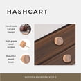 thumbnail image 6 of Hashcart  Wooden Kitchen Cabinet Knobs - Drawer Pulls and Knobs - Drawer Pulls and Knobs | Round Spiral Design Hand Carved Knobs for Kitchen Cabinet | Dresser Drawer  | Set of 6 |, 6 of 8