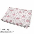 thumbnail image 5 of Cartoon Floor Pillow Lounger Cover, Pattern with Accessories of Cartoon Mystic Candles Bouquet Dress Shows, Nap Mat Printed Fabric Case for 5 Pillows, 88" x 36", Rose Pale Pink White, by Ambesonne, 5 of 5