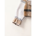 thumbnail image 4 of Newborn Baby Girl Clothes Lapel Plaid Long Sleeved Front Pocket Coat + Dress set 2PCs Infant Fall Winter Outfits, 4 of 5