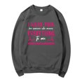 thumbnail image 4 of Cancer Awareness Sweatshirt Women Pink Ribbon Sweatshirts Crew Neck Long Sleeve Pullover Cancer Survivor Tee Tops (Dark Gray, XL), 4 of 4