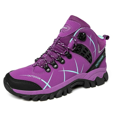 

Winter women hiking shoes outdoor plush comfort Lined travel sports casual thermal shoes