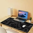 thumbnail image 4 of 1Pcs Mouse Pad - Extra Large Desk Mats, Fluid Ripples Designed, Non-Sliping Rubber Base, Waterproof Surfaces for Gaming Setup, Office Workspace, Home Computer, Black, 4 of 6