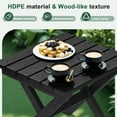 thumbnail image 2 of SERWALL Small Folding Side Table set 2, Outdoor HDPE All Weather Adirondack End Table, No Assembly Required, Black, 2 of 9