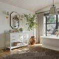 thumbnail image 2 of Ancerre Designs Elizabeth 48" Bathroom Vanity Set with Gold Hardware in White, 2 of 12