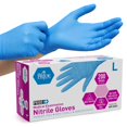 thumbnail image 1 of Guantes de reconocimiento médico Medpride Nitrile Large Blue 200, 1 of 5