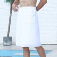 thumbnail image 2 of BallsFHK Bath Wraps Mens Bath Wraps Towel Snap Closure Elastic Shower Wrap Spa Swimming Wrap With Towel For Home Travel, 2 of 5
