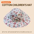 thumbnail image 3 of LNMQLPDBS Baby Sun Hat Toddler Sun Protection Bucket Hats for Boys Girls Floral Printed Infant Wide Brim Bowknot Floppy Cap Summer Beach Hats Baby Trendy Fisherman Hat for Outdoor Play ﻿﻿ White L, 3 of 4