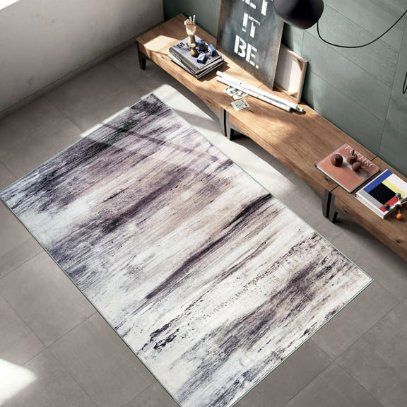 Woven Trends Contemporary and Modern Area Rug, 046 Vintage Solid Cloud, Extremely Durable and Stain Resistant, Stylish with Non-Skid Rubber Backing (Gray, 8' x 10' Area Rug)
