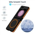 thumbnail image 3 of Upgraded Magnetic for Samsung Galaxy Z Flip 7 Case [Compatible with Magsafe] [Mil-Grade Protection], Luxury Pocket-Friendly Ultra Slim Translucent Phone Case Cover for Samsung Galaxy Z Flip 7,Orange, 3 of 5