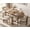 Walnut, variant on WAMPAT 7-Piece Large Dining Table Set with 6 Chairs , 73" Oval Modern Dining Table Set for 4-6 Person with Fluted Design, Kitchen Dinner Table Set for Dining Room, Living Room, Walnut